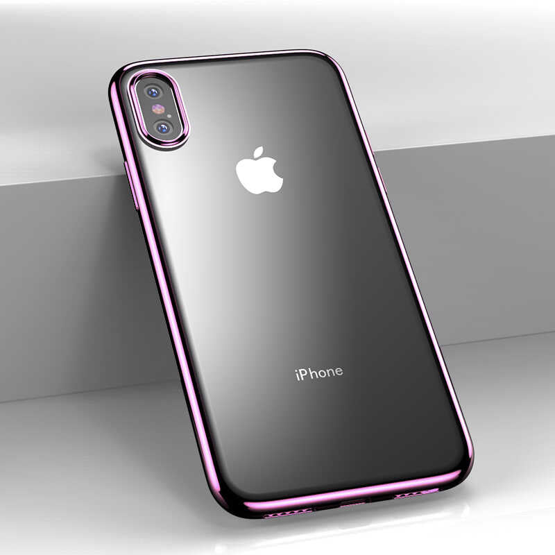 Apple iPhone X Benks Magic Glitz Ultra-Thin Transparent Protective Soft Kapak Siyah