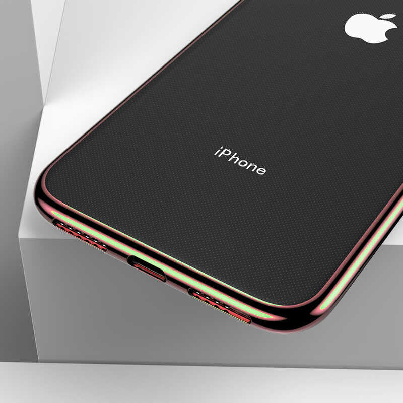 Apple iPhone XS 5.8 Benks Magic Glitz Ultra-Thin Transparent Protective Soft Kapak Gümüş