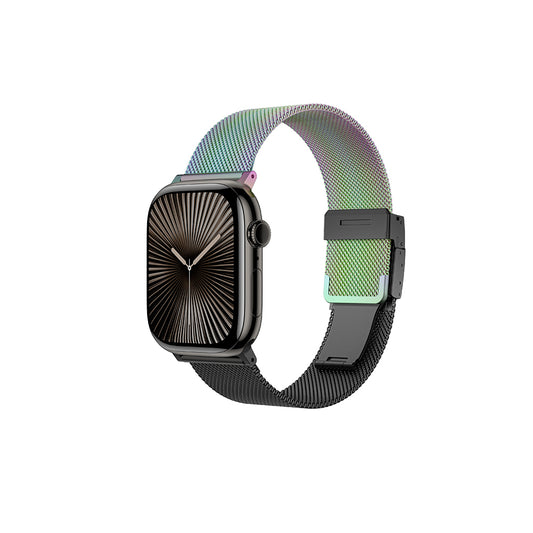 Apple Watch 10 46mm Amazingthing Omni StyleFlip Metal Hasır Kordon