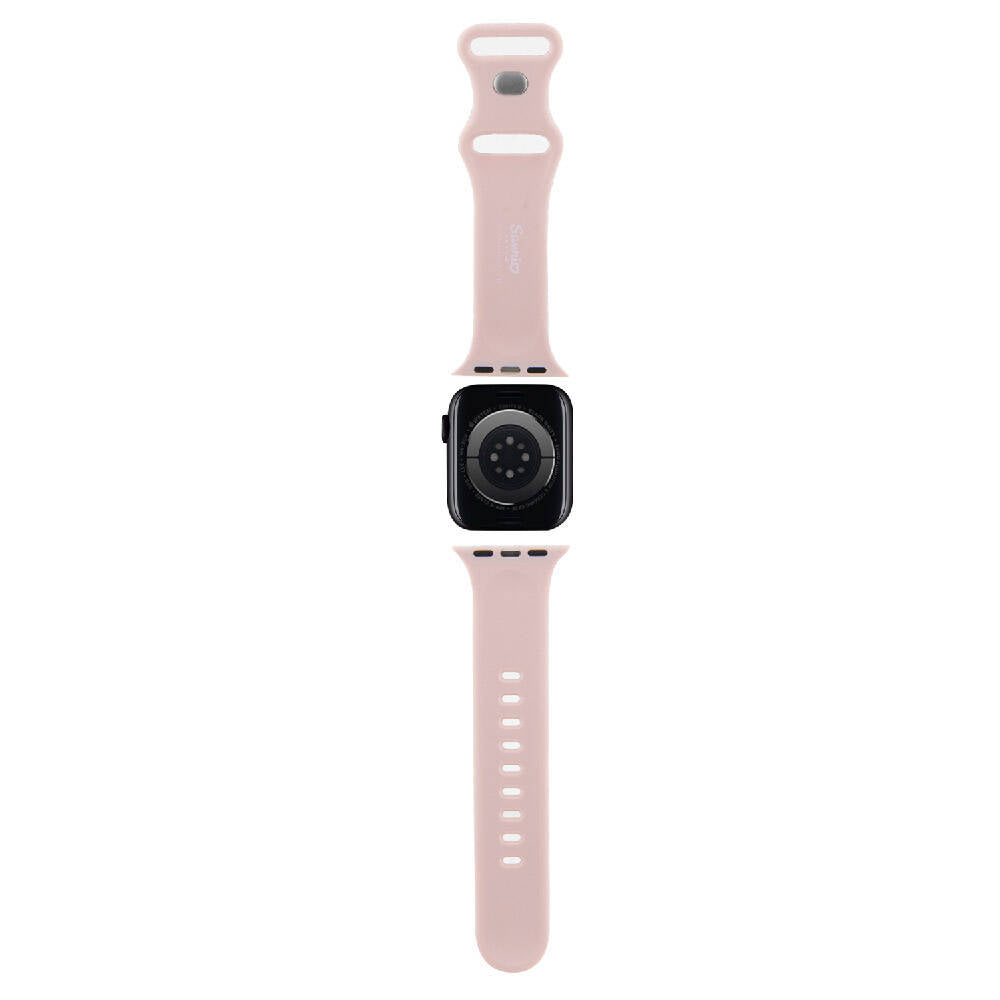 Apple Watch 38mm Hello Kitty Orjinal Lisanslı Etiket Graffiti Silikon Kordon Krem