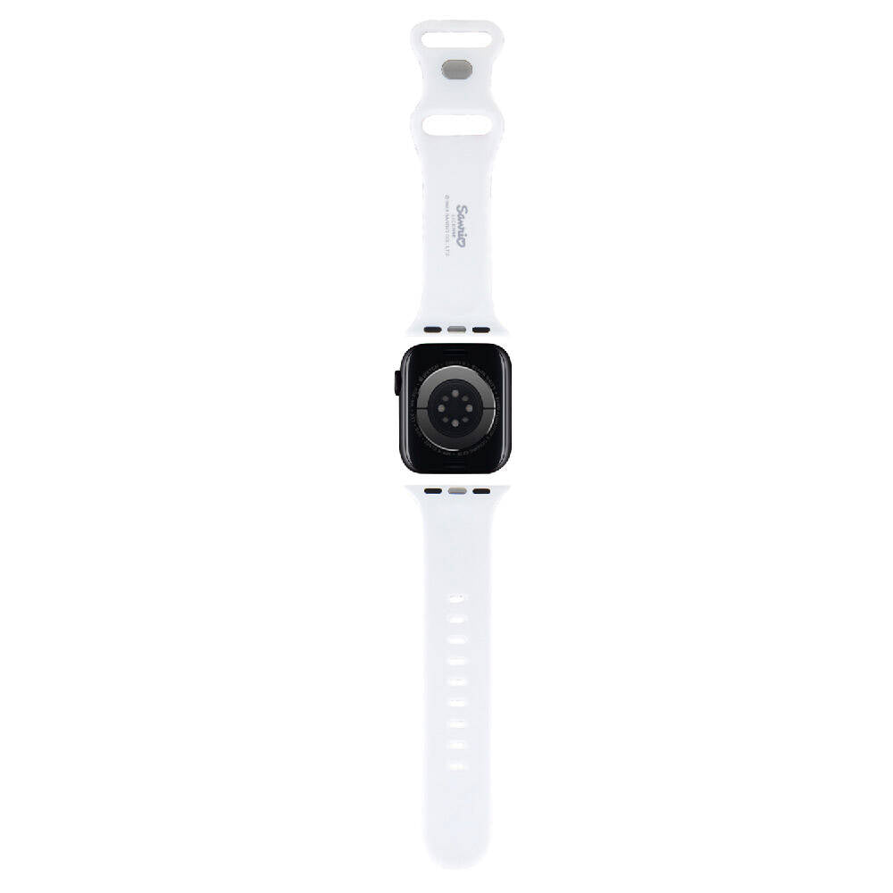 Apple Watch 38mm Hello Kitty Orjinal Lisanslı Fiyonklar & Çizgiler Silikon Kordon Siyah