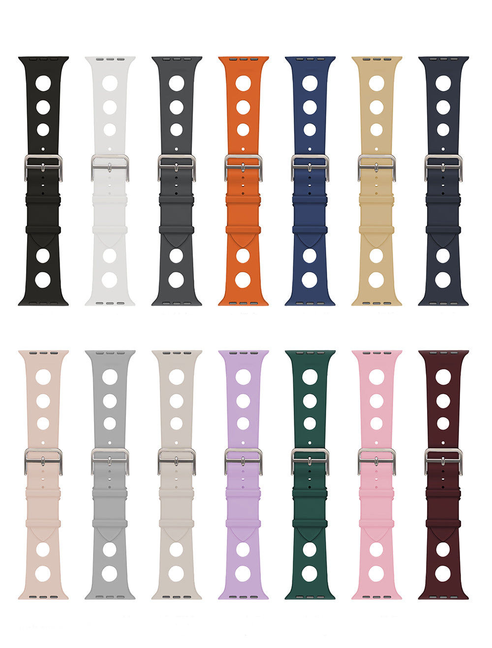 Apple Watch 40mm Delikli Tasarım Zore KRD-147 Silikon Kordon Starlight