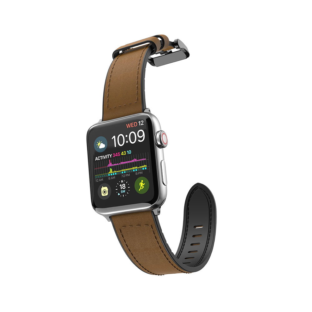 Apple Watch 40mm Raptic Hybrid Leather Serisi Deri Kordon Kahverengi