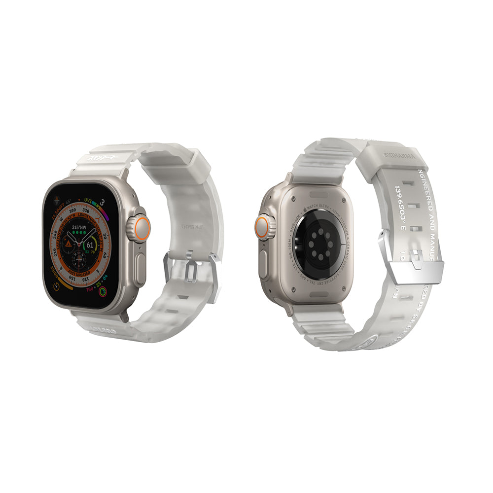 Apple Watch 42mm SkinArma New Shokku Silikon Kordon Füme
