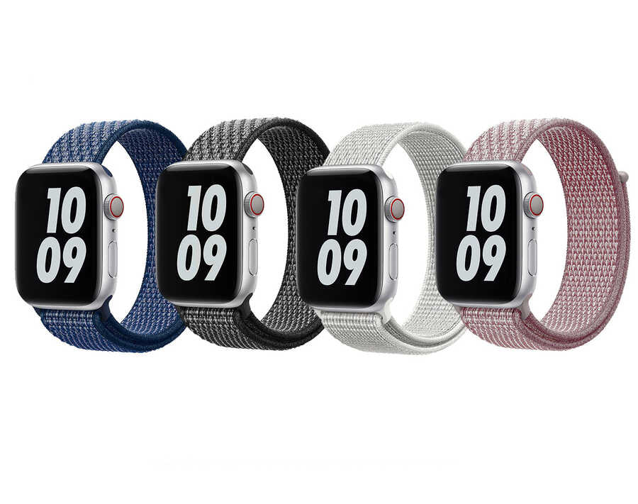 Apple Watch 42mm Wiwu Sport Loop Hasır Kordon Siyah