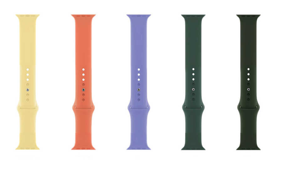 Apple Watch 44mm Wiwu Sport Band Silikon Kordon Koyu Yeşil