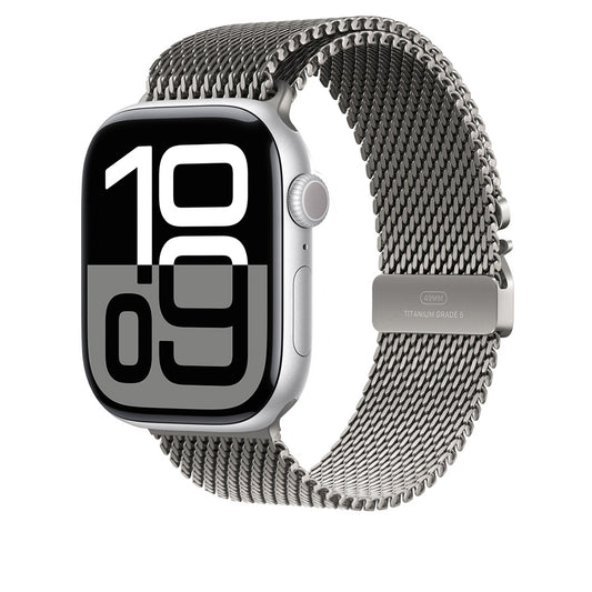 Apple Watch 44mm Zore KRD-100 Titanyum Hasır Kordon