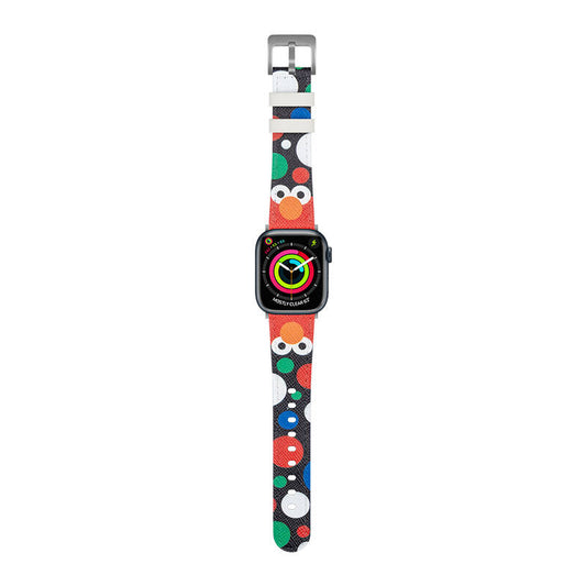 Apple Watch 7 41mm Casebang Sesame Street Serisi Deri Saat Kordon Sarı