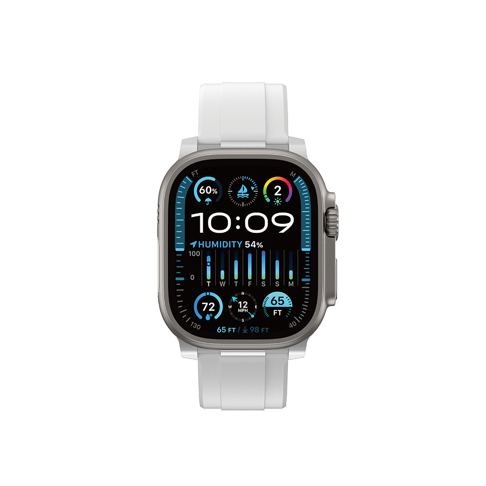 Apple Watch 7 45mm Amazingthing Titan Chrono Silikon Kordon Turuncu