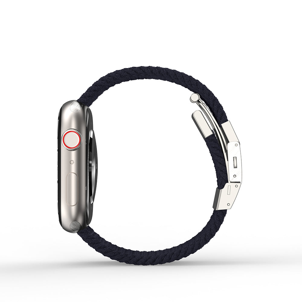Apple Watch 7 45mm Amazingthing Titan Weave Örgü Sport Kordon Kahverengi