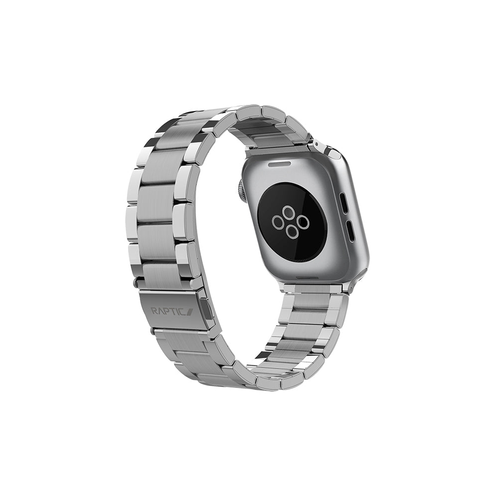 Apple Watch 7 45mm Raptic Citizen Serisi Metal Kordon Gümüş