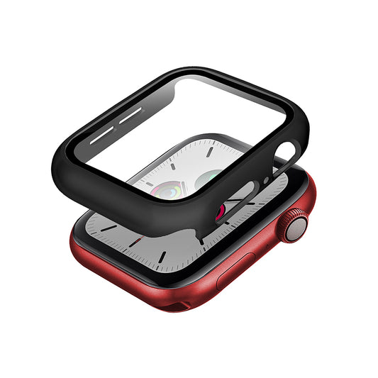 Apple Watch 7 45mm SkinArma Gado Sert Silikon Kasa ve Ekran Koruyucu Siyah