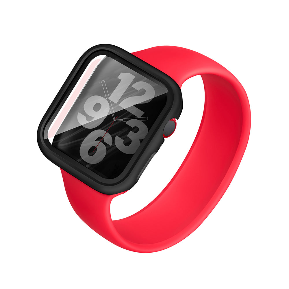 Apple Watch 7 45mm SkinArma Gado Sert Silikon Kasa ve Ekran Koruyucu Siyah