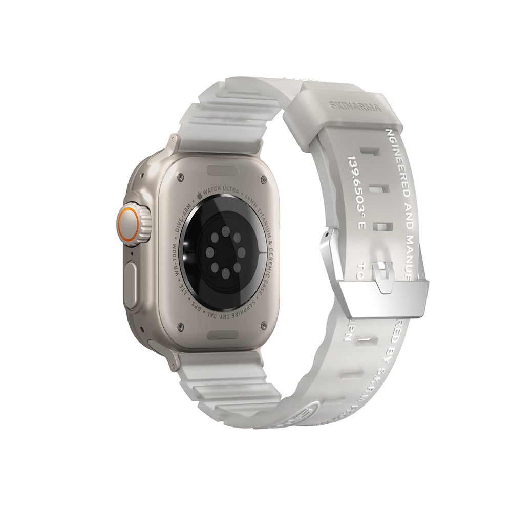 Apple Watch 7 45mm SkinArma New Shokku Silikon Kordon Füme