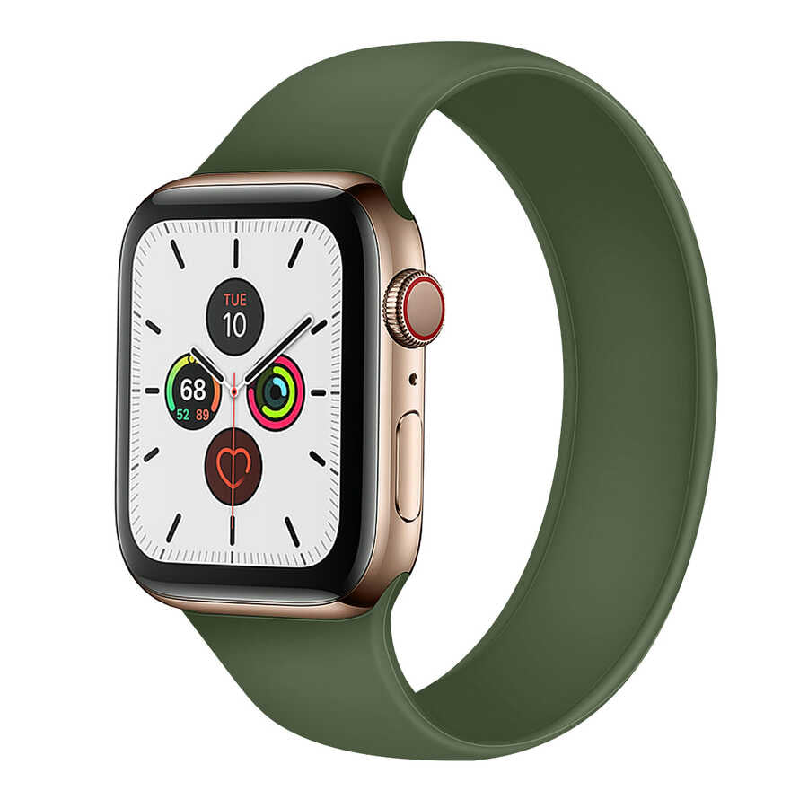 Apple Watch Ultra 49mm Kordon KRD-31 Solo Loop Medium Strap Kayış Sarı