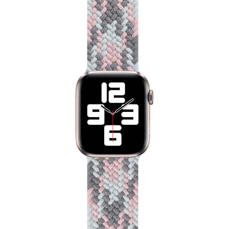 Apple Watch Ultra 49mm Kordon Wiwu Braided Solo Loop Contrast Color Large Strap Kayış NO5