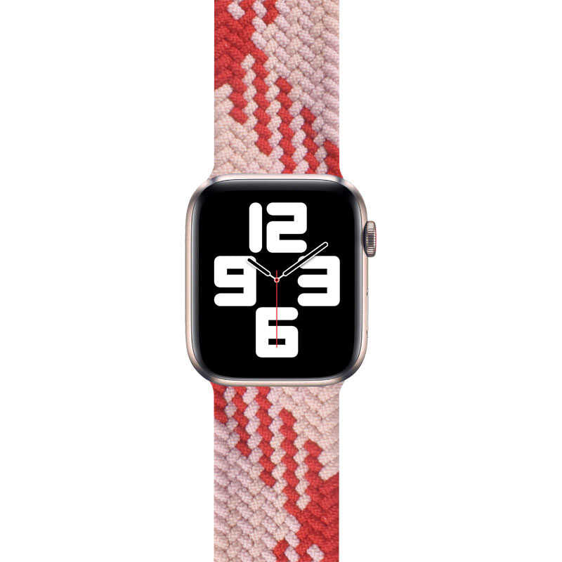 Apple Watch Ultra 49mm Kordon Wiwu Braided Solo Loop Contrast Color Large Strap Kayış NO3