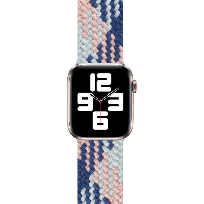 Apple Watch Ultra 49mm Kordon Wiwu Braided Solo Loop Contrast Color Large Strap Kayış NO5