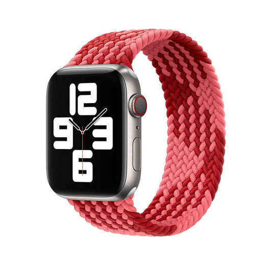 Apple Watch Ultra 49mm Kordon Wiwu Braided Solo Loop Contrast Color Large Strap Kayış NO3