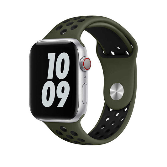 Apple Watch Ultra 49mm Kordon Wiwu Dual Color Sport Band Silikon Strap Kayış Siyah-Gri