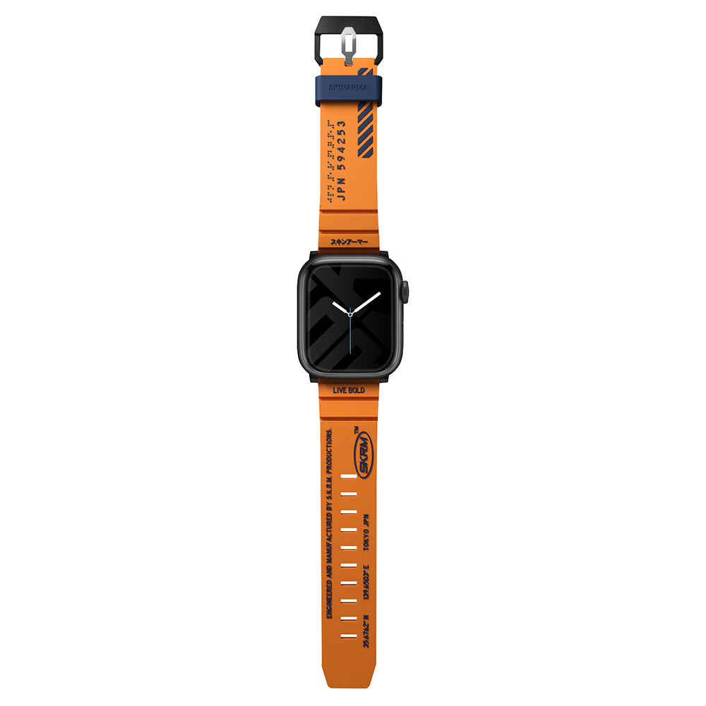 Apple Watch Ultra 49mm SkinArma Shokku Silikon Kordon Turuncu
