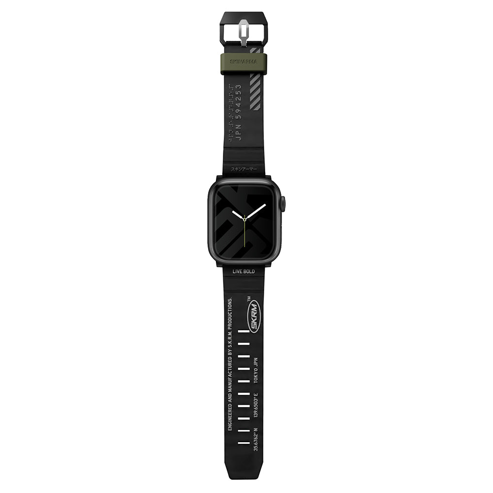Apple Watch Ultra 49mm SkinArma Shokku Silikon Kordon Siyah