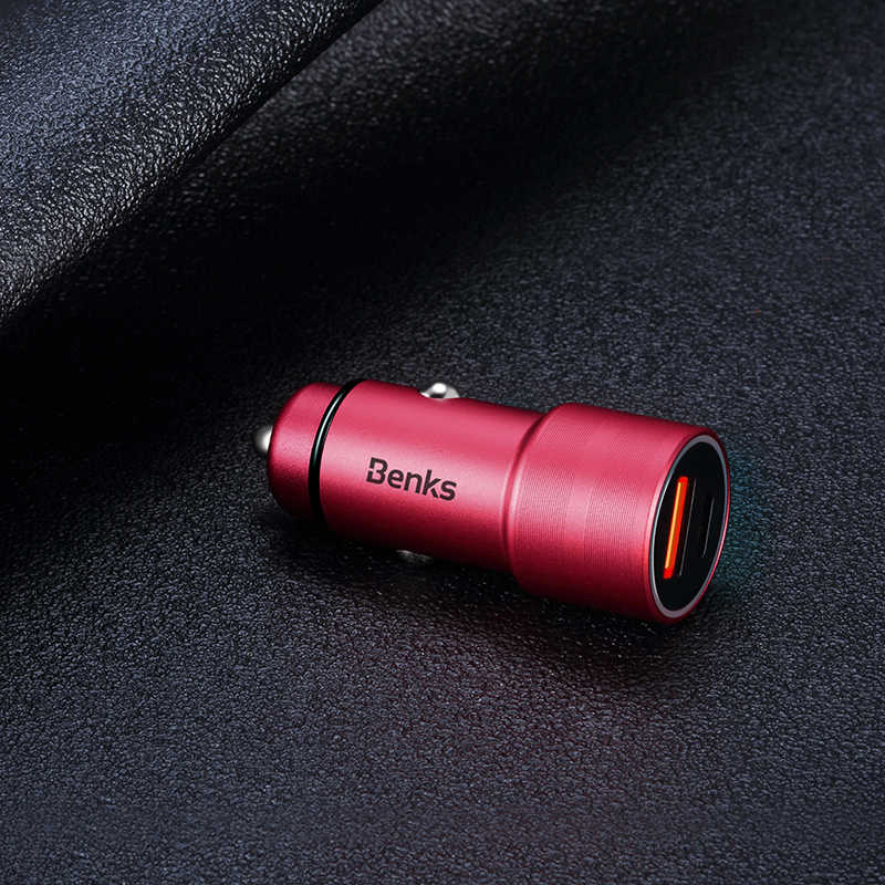 Benks C28 Fast Charging PD Araç Şarj Aleti Gri
