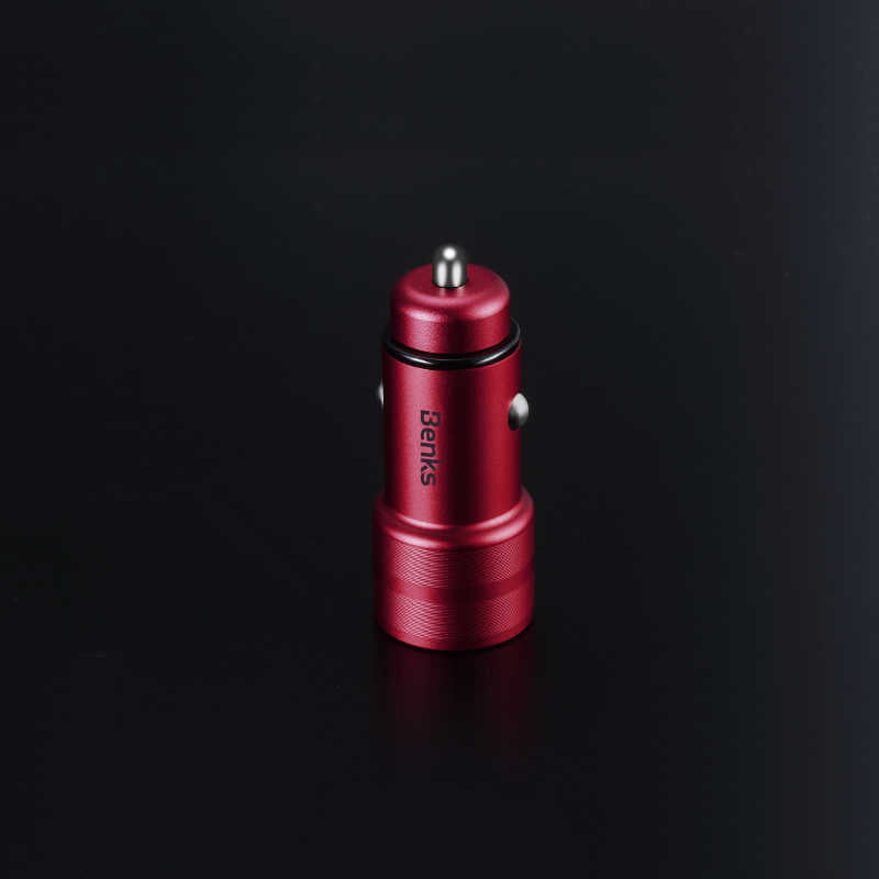 Benks C28 Fast Charging PD Araç Şarj Aleti Gri
