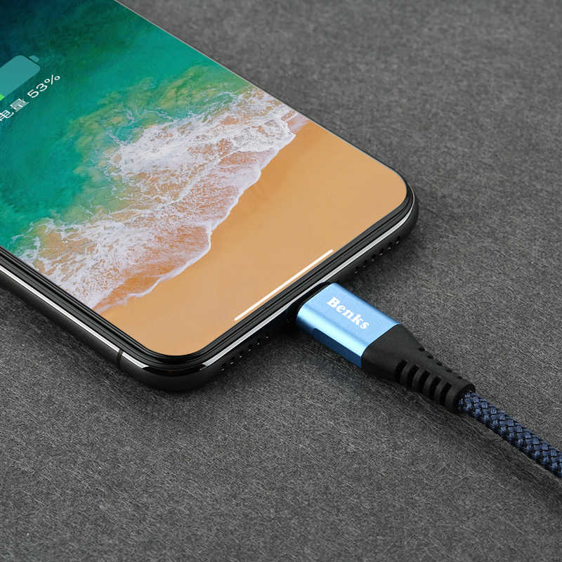 Benks D26 Lightning Usb Kablo 1.8M Mavi