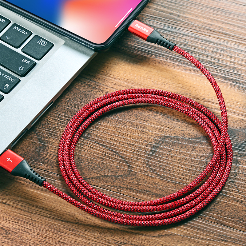 Benks D26 Lightning Usb Kablo 1.8M Mavi