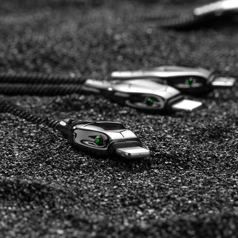 Benks D27 3 in 1 Snake Lightning+Lightning+Micro Kablo 1.5M Gri