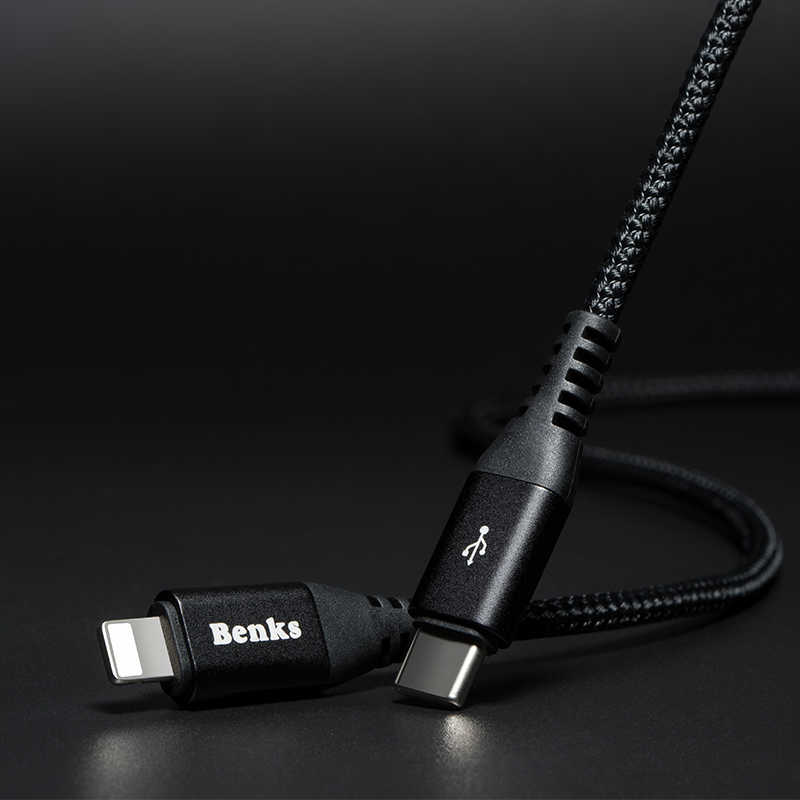 Benks D33 Type-C To Lightning Fast Charge Kablo Siyah