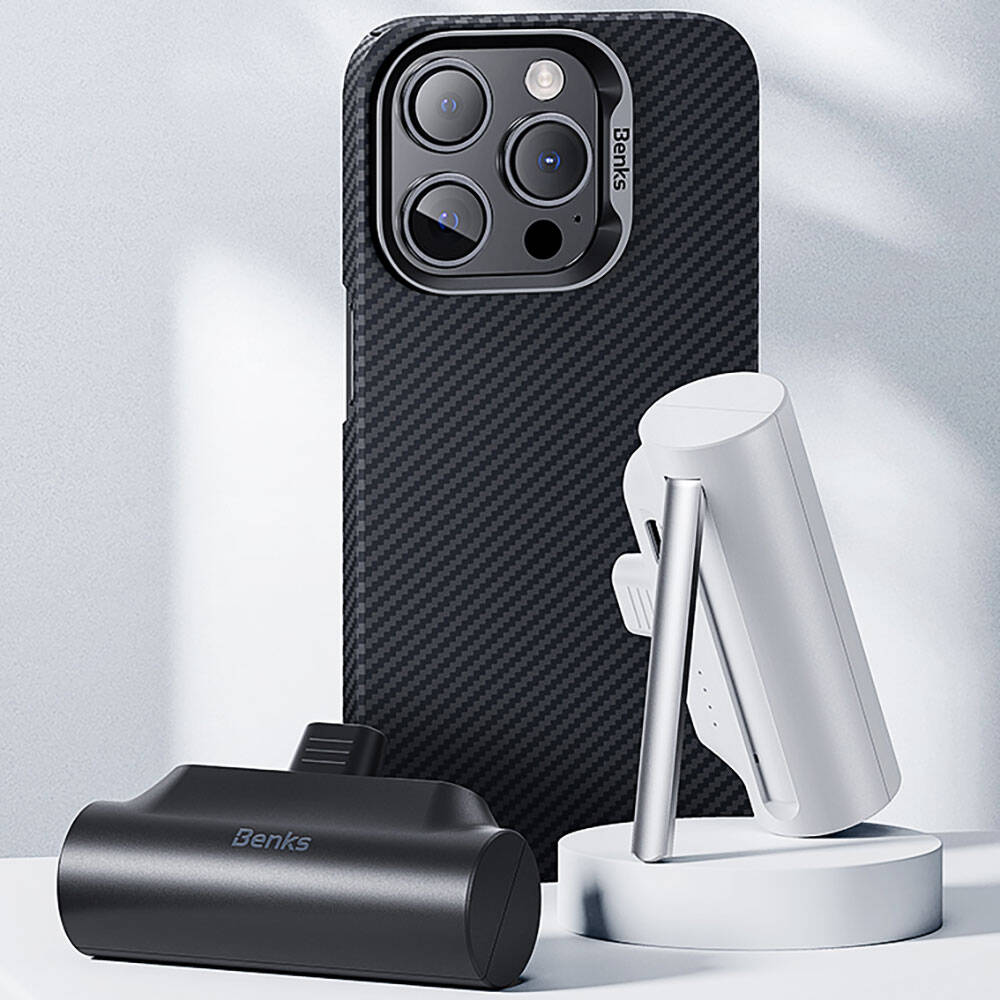 Benks PB15 Taşınabilir Standlı Type-C Portlu Powerbank 5000mAh Siyah