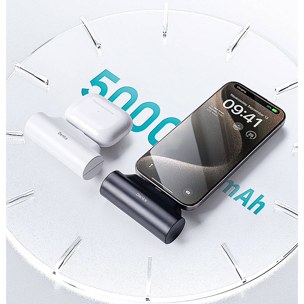 Benks PB15 Taşınabilir Standlı Type-C Portlu Powerbank 5000mAh Siyah