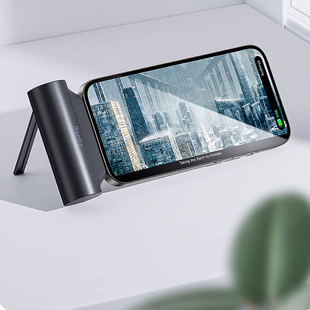Benks PB15 Taşınabilir Standlı Type-C Portlu Powerbank 5000mAh Siyah