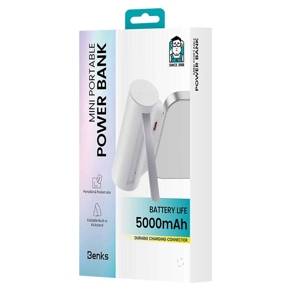 Benks PB15 Taşınabilir Standlı Type-C Portlu Powerbank 5000mAh Siyah