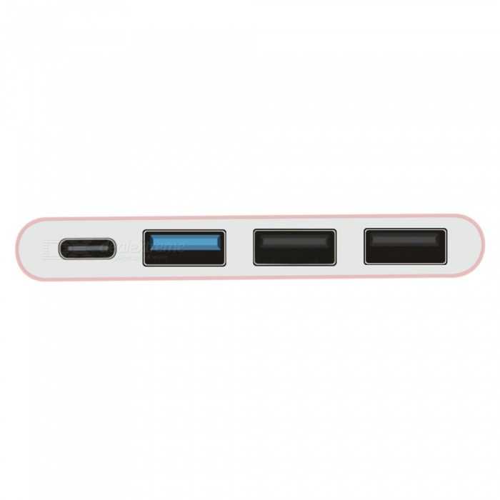Benks U23 Type-C to 3 in 1 Usb Adaptör (Usb 3.0+2.Usb2.0) Rose Gold