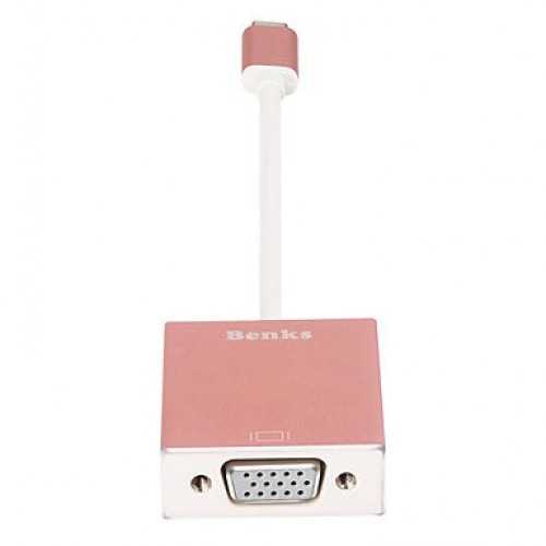 Benks Usb 3.1 Type-C to VGA Adaptör Gümüş
