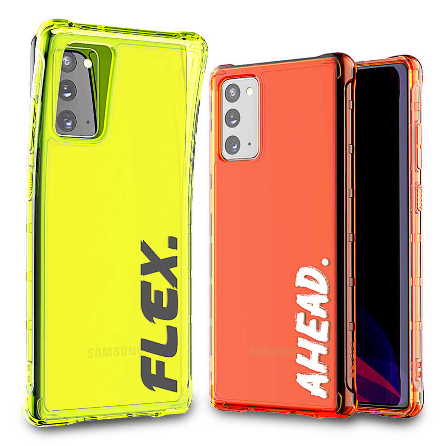 Galaxy Note 20 Kılıf Araree Lettering Kapak Turuncu