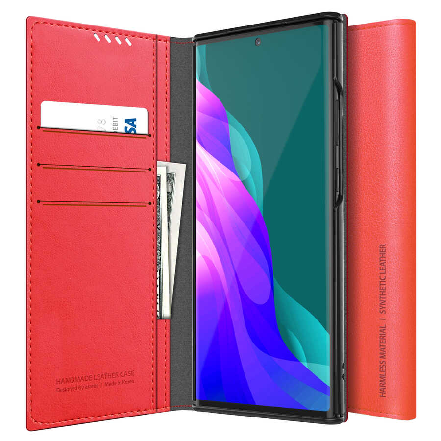Galaxy Note 20 Kılıf Araree Mustang Diary Kılıf Siyah