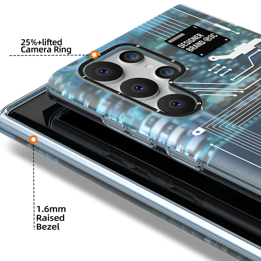 Galaxy S22 Ultra Kılıf YoungKit Technology Serisi Kapak Mavi