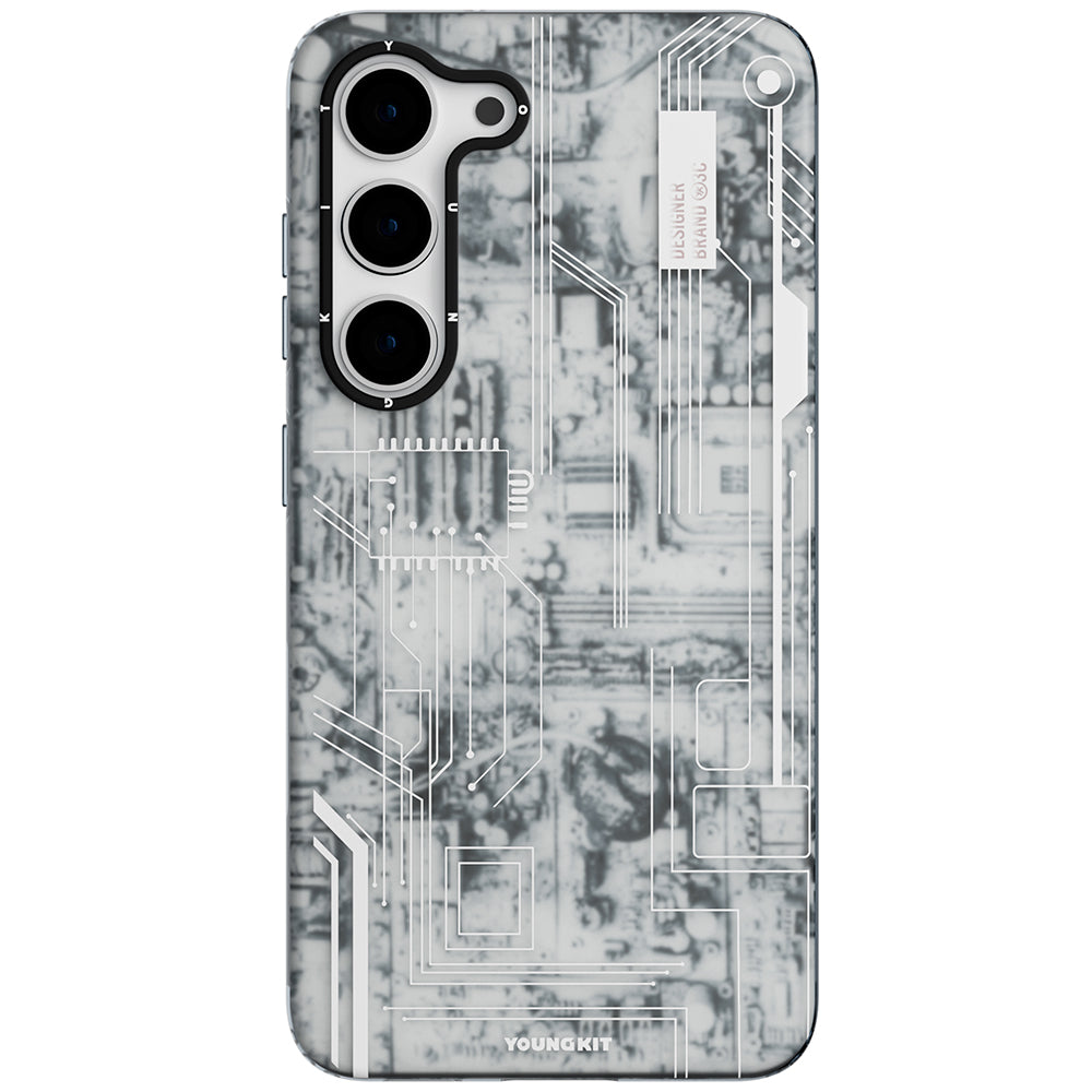 Galaxy S23 Plus Kılıf YoungKit Technology Serisi Kapak Beyaz