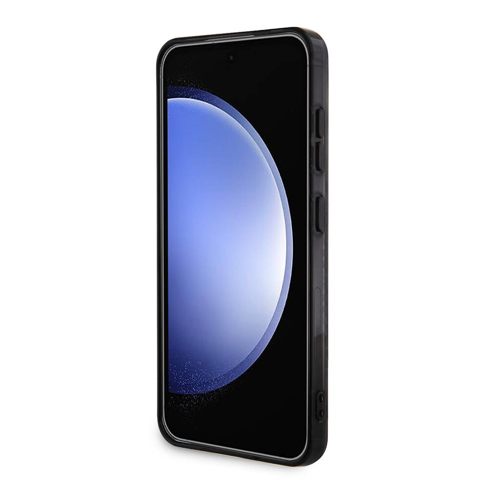 Galaxy S24 Kılıf AMG Orjinal Lisanslı M-safe Şarj Özellikli Eşkenar Dörtgen Desenli Transparan Kapak Renksiz
