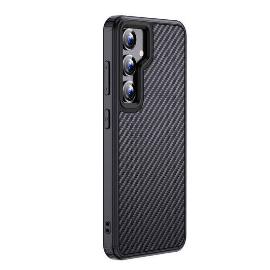 Galaxy S24 Kılıf Aramid Karbon Fiber M-safe Özellikli Wlons Radison Kapak