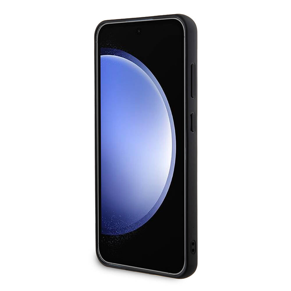Galaxy S24 Kılıf Guess Orjinal Lisanslı Taşlı Arka Yüzey Üçgen Logolu Kapak Pembe