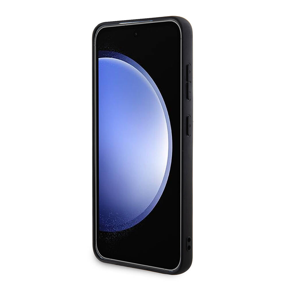 Galaxy S24 Kılıf Lacoste Orjinal Lisanslı PU Pike Desenli Arka Yüzey İkonik Timsah Dokuma Logolu Kapak Lacivert