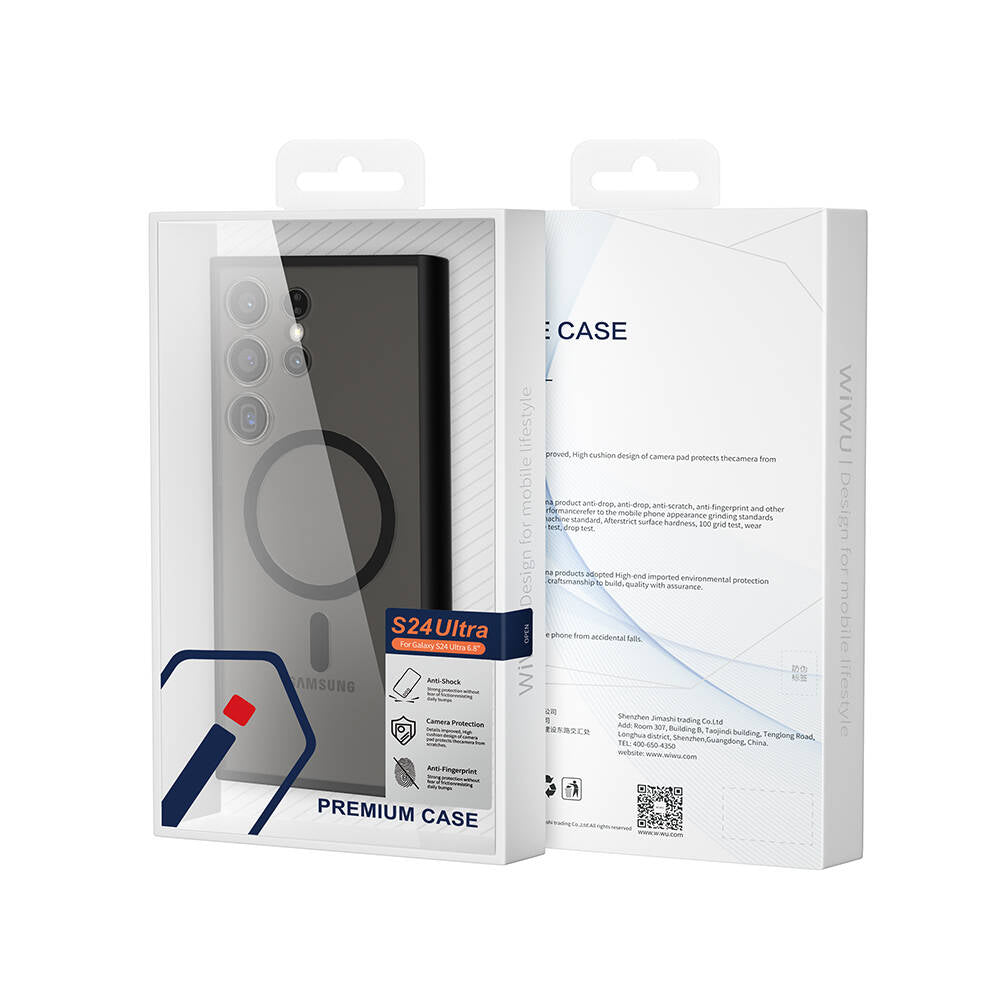 Galaxy S24 Kılıf Wiwu FGG-024 M-safe Şarj Özellikli Lekelere Dayanıklı Kapak Siyah