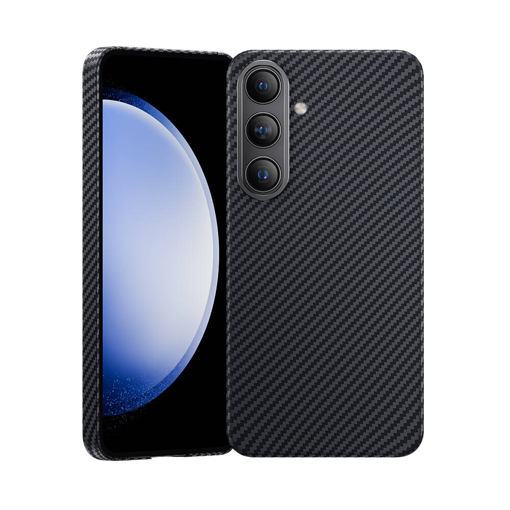 Galaxy S24 Plus Kılıf M-safe Özellikli Karbon Fiber Benks Essential ArmorAir 600D Kevlar Kapak Siyah