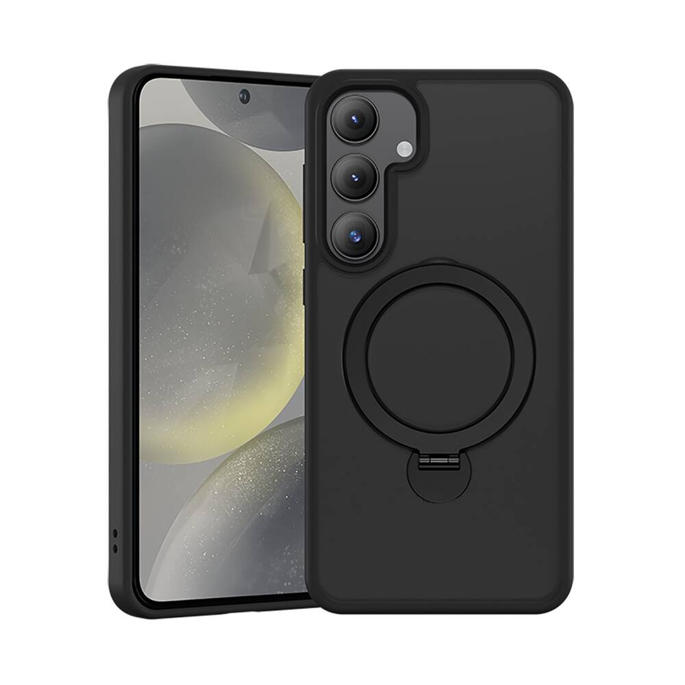 Galaxy S24 Plus Kılıf M-safe Şarj Özellikli Benks Standlı Mist Protective Kapak Siyah