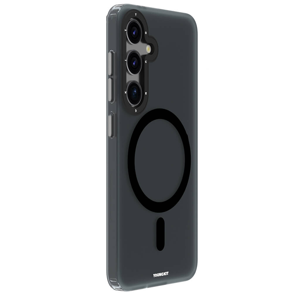 Galaxy S24 Plus Kılıf M-safe Şarj Özellikli Youngkit Hidden Sand Serisi Kapak Siyah